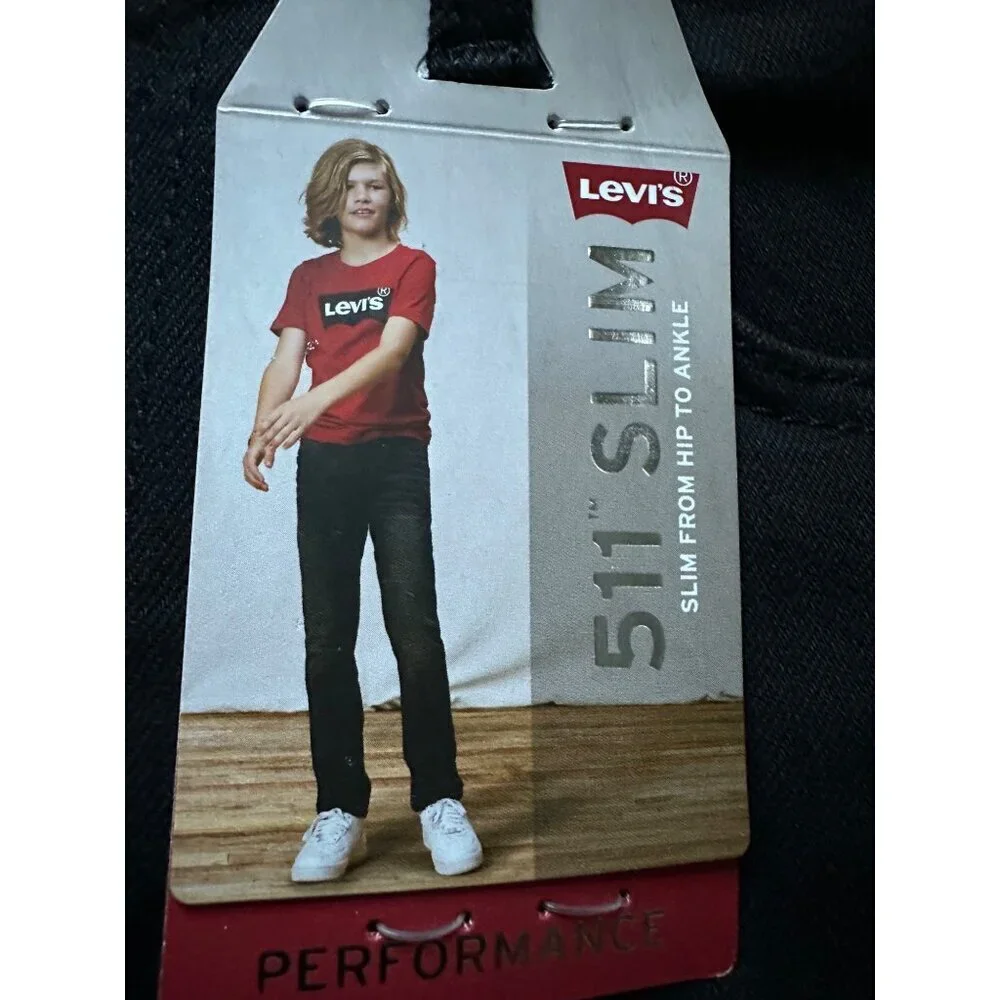 Levi’ Boys 511 Slim Stretch Performance size 28W X 30L (16) NWT